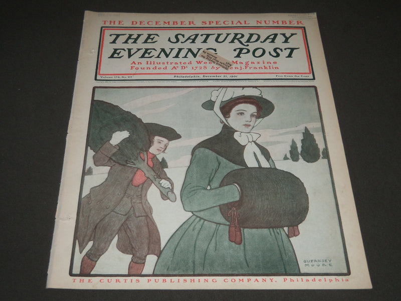1901 DECEMBER 21 THE SATURDAY EVENING POST MAGAZINE - ILLUSTRATED COVER - SP 563