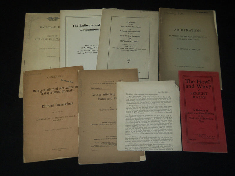 1893-1914 RAILROAD REPORTS AND ADDRESSES LOT OF 8 - COMMISSIONS- J 5428