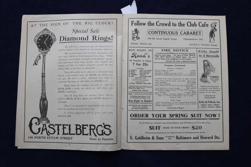 1914 MAY 18 GAYETY THEATRE - BURLESQUE - PROGRAM - K 1668