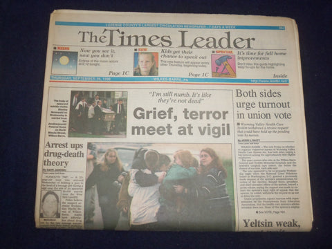 1996 SEP 26 WILKES-BARRE TIMES LEADER - YELTSIN WEAK, MUST WAIT BYPASS - NP 8164