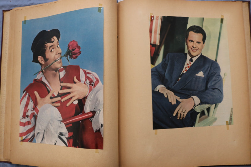 1940'S MOVIE STAR PHOTOS SCRAPBOOK - LARRY PARKS - RONALD REAGAN - E 26467