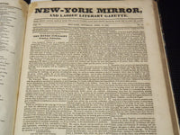 1826-1827 NEW YORK MIRROR AND LADIES GAZETTE BOUND VOLUME NO. 4 - KD 4675N
