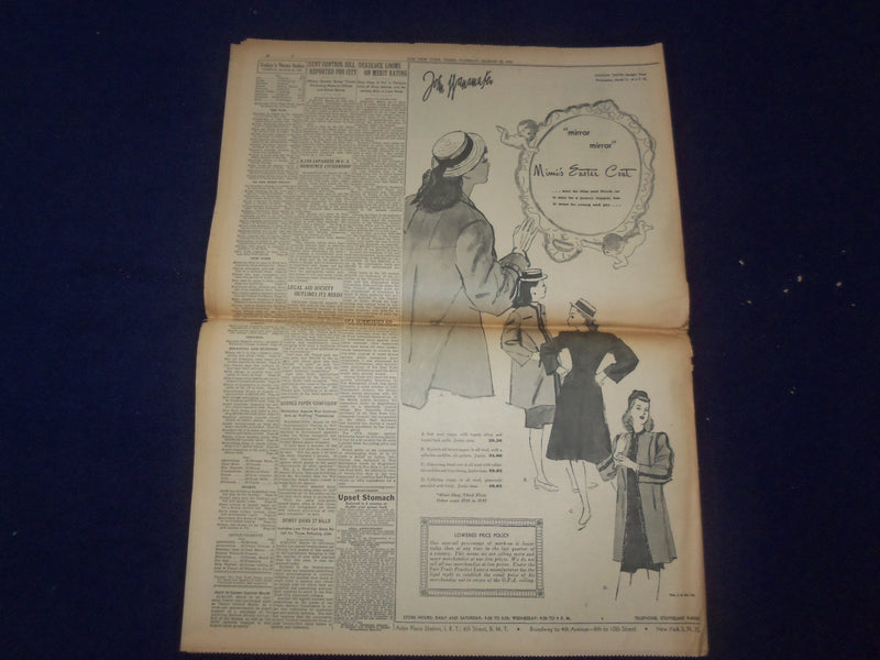 1945 MARCH 20 NEW YORK TIMES -U.S. TANKS CLOSING VAST TRAPS AROUND SAAR- NP 6671