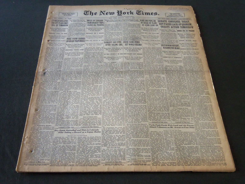 1930 JULY 7 NEW YORK TIMES - NOISE HARDER ON BRAIN THAN DRUGS - NT 6344