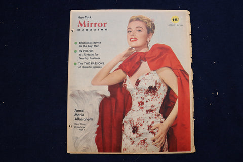 1961 JANUARY 22 NY MIRROR MAGAZINE - ANNA MARIA ALBERGHETTI COVER - E 22259