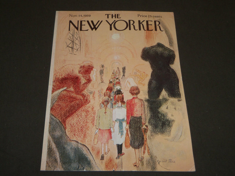 1959 NOVEMBER 14 NEW YORKER MAGAZINE FRONT COVER ONLY - GREAT ART FOR FRAMING