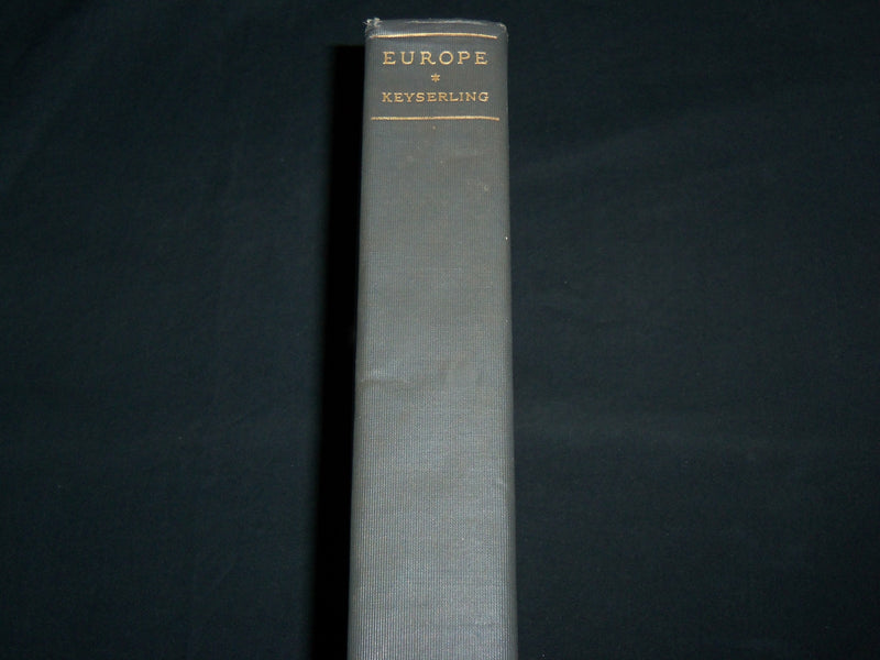 1928 EUROPE HARDCOVER BOOK BY COUNT HERMANN KEYSERLING - KD 7131