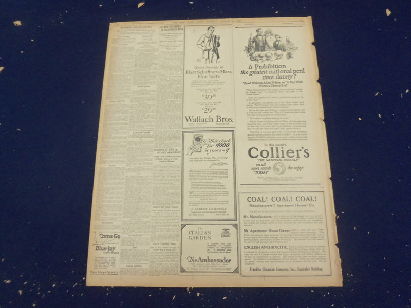 1922 AUGUST 29 NEW YORK TIMES - BERGEN SHOT DOWN WITHOUT A CHANCE - NT 8380