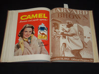 1953-1954 HARVARD A. A. NEWS BOUND VOLUME - 8 FOOTBALL PROGRAMS - KD 6359A