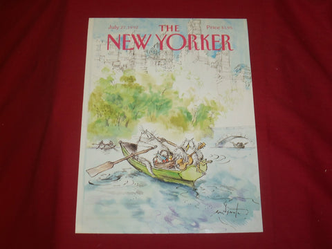1992 JULY 27 NEW YORKER MAGAZINE FRONT COVER ONLY - GREAT ART FOR FRAMING