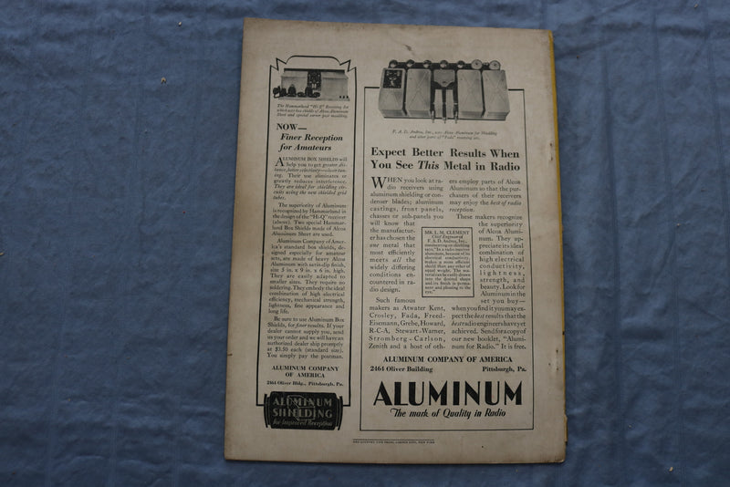 1928 APRIL RADIO BROADCAST MAGAZINE - SCREEN-GRID TUNER COVER - ST 1767T