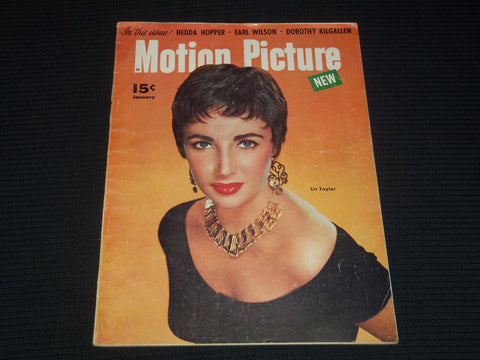 1955 JANUARY MOTION PICTURE MAGAZINE - ELIZABETH TAYLOR COVER - E 15957