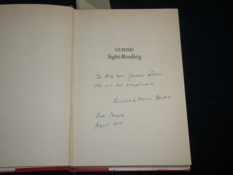 1950 GUIDED SIGHT READING HARDCOVER BOOK BY LEONARD DEUTSCH - KD 6648