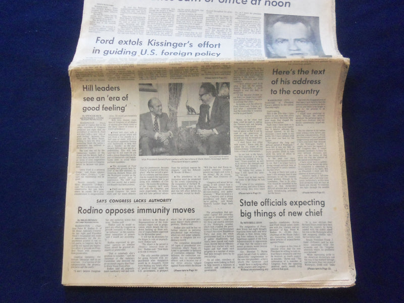 1974 AUGUST 9 THE STAR-LEDGER NEWSPAPER - NIXON RESIGNS - NEWARK, NJ - NP 6429