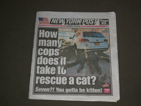 2018 DECEMBER 20 NEW YORK POST NEWSPAPER - HOW MANY COPS TO RESCUE CAT?