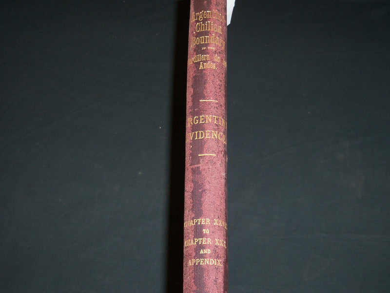 1900 ARGENTINE - CHILIAN BOUNDARY REPORT PART 4 CHAPTERS 27-30 - KD 3600G