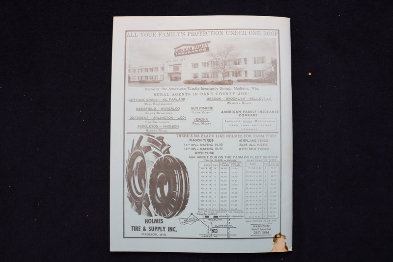 1968 DANE COUNTY WISCONSIN FARM PLAT BOOK AND DIRECTORY- SOFTCOVER - K 1429
