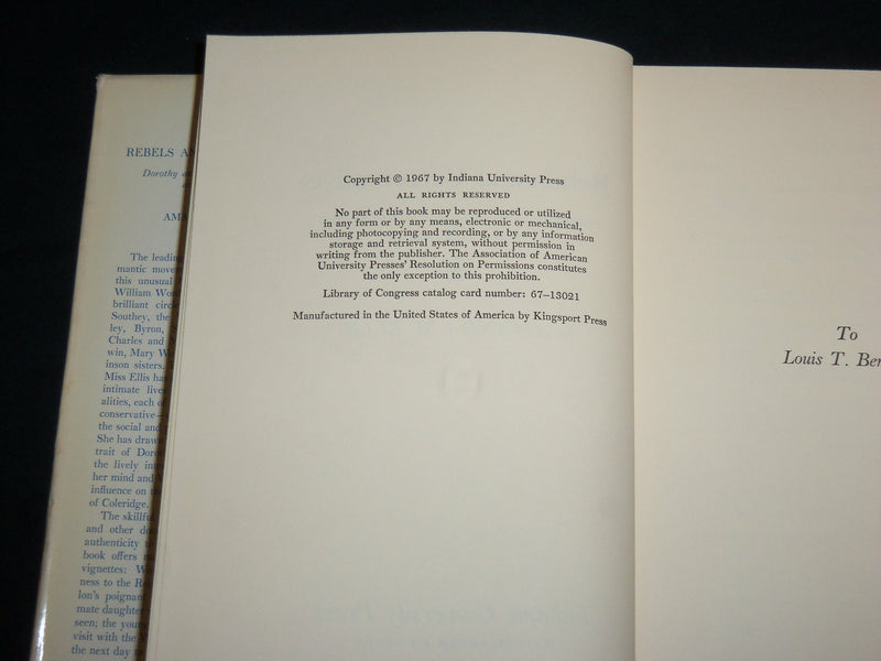 1967 REBELS AND CONSERVATIVES HARDCOVER BY AMANDA M. ELLIS - KD 6883