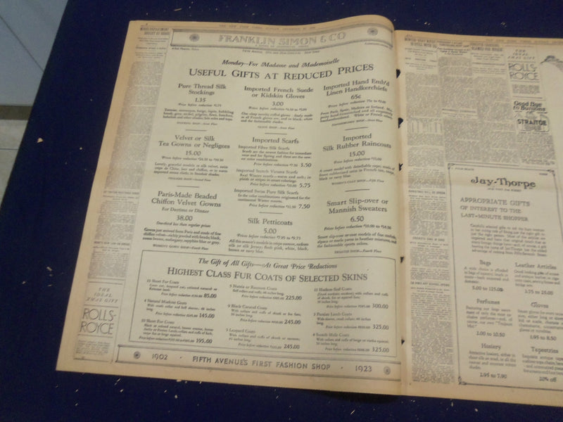 1923 DECEMBER 27 NEW YORK TIMES - OBREGON FORCES RECAPTURE PUEBLA - NT 9227