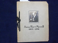 1936 ANNA HART MERRILL 1854-1936 MEMORIAL SERMON SOFTCOVER BOOKLET - K 227