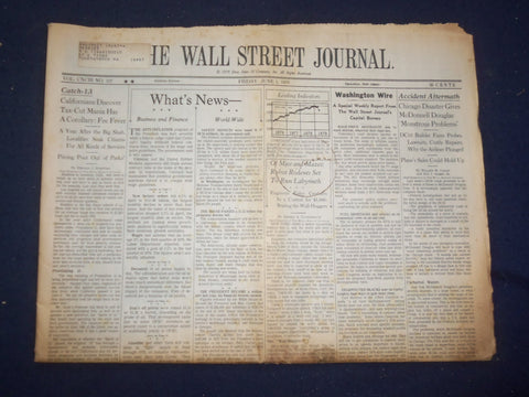 1979 JUNE 1 THE WALL STREET JOURNAL -MCDONNELL DOUGLAS DISASTER PROBLEMS- WJ 374