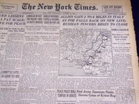1943 OCTOBER 27 NEW YORK TIMES - ALLIES GAIN 2 TO 6 MILES IN ITALY - NT 1910
