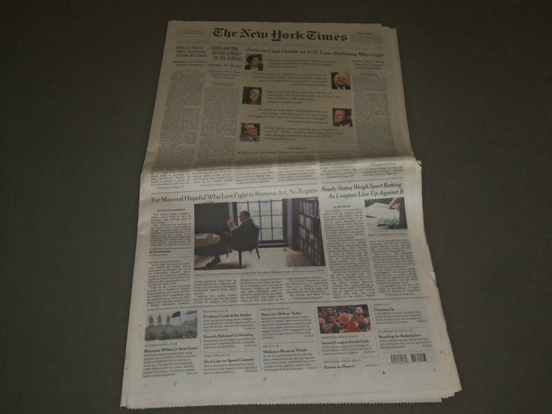 2013 MARCH 28 NEW YORK TIMES - JUSTICE CAST DOUBT ON U. S. LAW - NP 2731