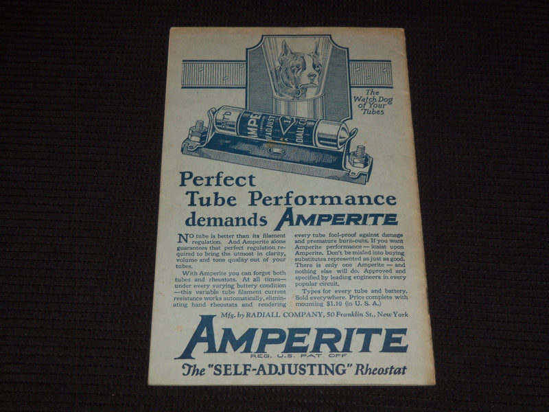 1928 THE AMPERITE BLUE BOOK OF RADIO INFORMATION PUB. BY RADIALL COMPANY- J 7572