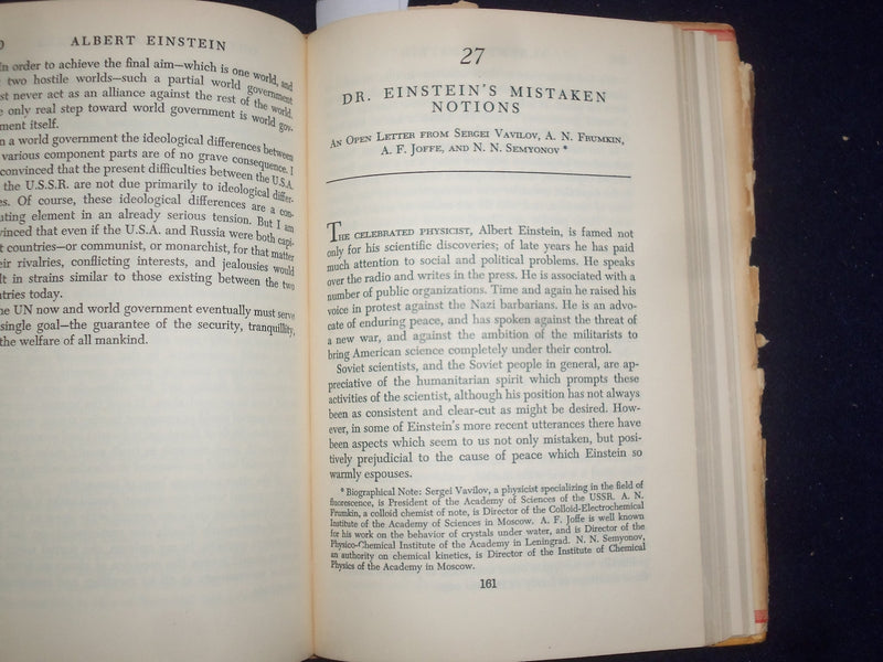 1950 OUT OF MY LATER YEARS HARDCOVER BOOK BY ALBERT EINSTEIN - KD 9115