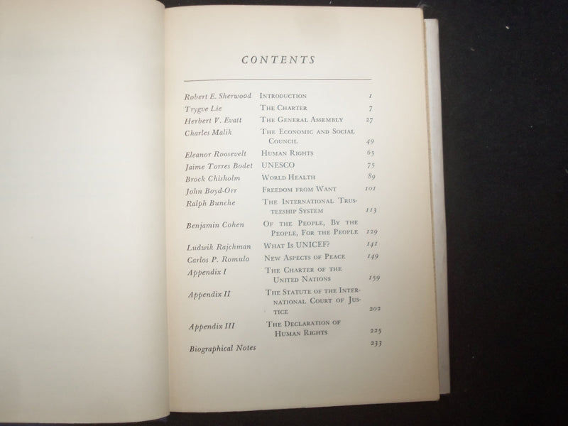 1949 PEACE ON EARTH HARDCOVER BOOK BY ROBERT SHERWOOD - 1ST EDITION - KD 9293
