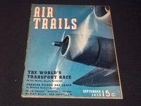 1939 SEPTEMBER AIR TRAILS MAGAZINE - WORLD'S TRANSPORT RACE COVER - E 7046