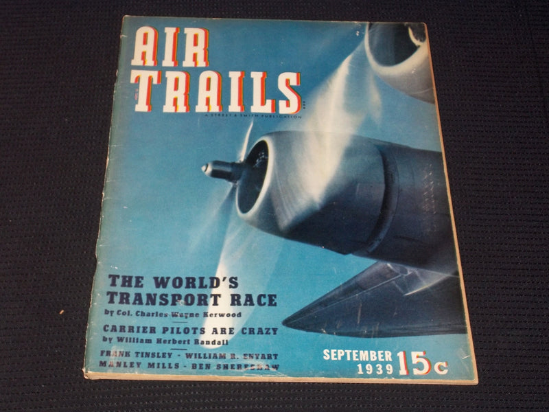 1939 SEPTEMBER AIR TRAILS MAGAZINE - WORLD'S TRANSPORT RACE COVER - E 7046