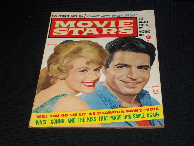 1962 JULY MOVIE STARS MAGAZINE - VINCE EDWARDS FRONT COVER - E 3462