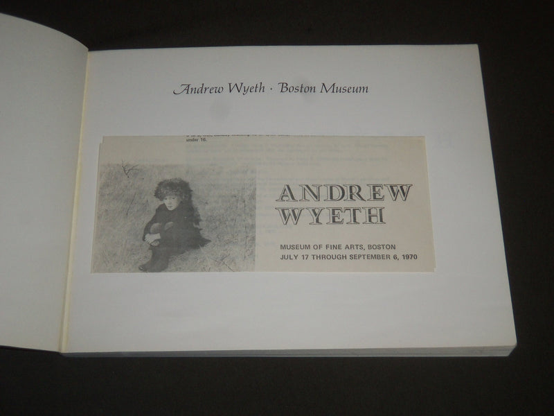 1970 ANDREW WYETH BOSTON MUSEUM SOFTCOVER BOOK - KD 4283