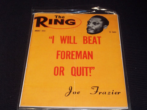 1973 AUGUST THE RING MAGAZINE - JOE FRAZIER FRONT COVER - E 3976