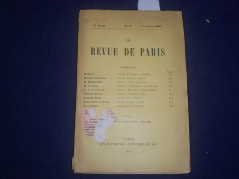 1896 OCTOBER LA REVUE DE PARIS - BALZAC - J 6414
