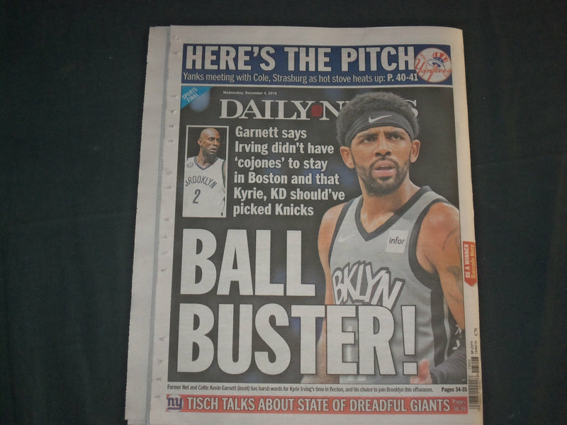 2019 DECEMBER 4 NEW YORK DAILY NEWS NEWSPAPER - IMPEACHMENT: DEMS RELEASE REPORT