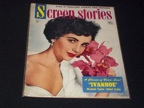 1952 SEPTEMBER SCREEN STORIES MAGAZINE - LIZ TAYLOR FRONT COVER - E 14433