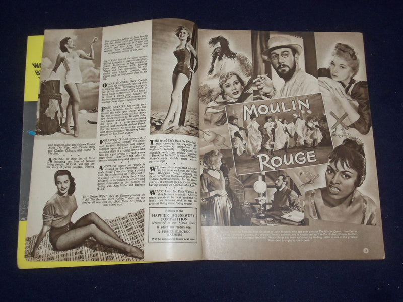 1953 JUNE FILM REVIEW MAGAZINE - FILMING THE QUEEN - STEWART GRANGER - J 9668