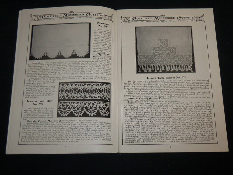 1920 CORTICELLI LESSONS IN CROCHET BOOK NO. 7 - NICE PHOTOS - J 6716