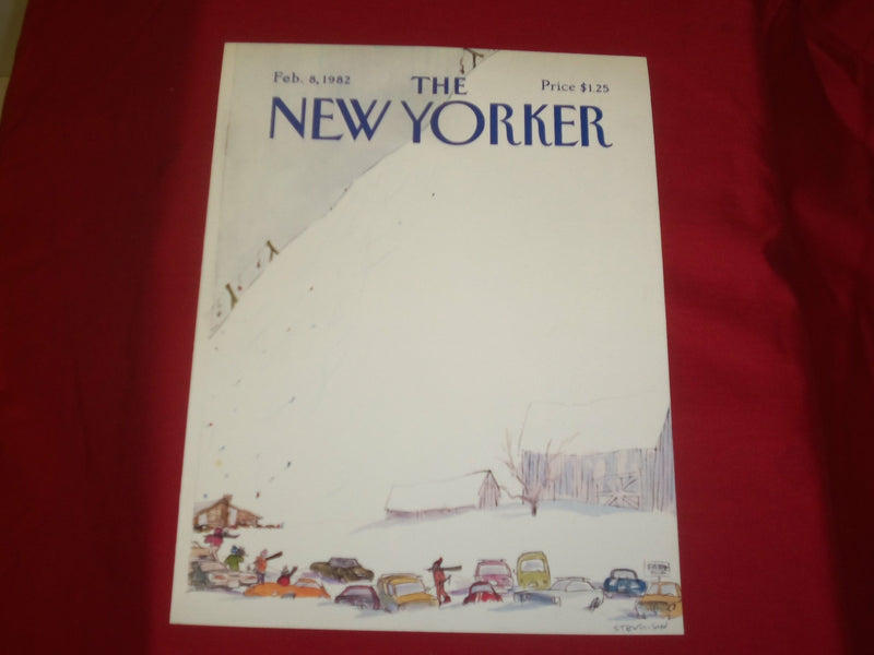 1982 FEBRUARY 8 NEW YORKER MAGAZINE FRONT COVER ONLY - GREAT ART FOR FRAMING