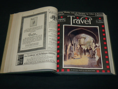 1914 NOVEMBER-1915 OCTOBER TRAVEL MAGAZINE BOUND VOLUME - GREAT COVERS - KD 5967