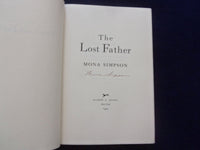 1991 THE LOST FATHER HARDCOVER BOOK - AUTOGRAPHED BY MONA SIMPSON - KD 8511