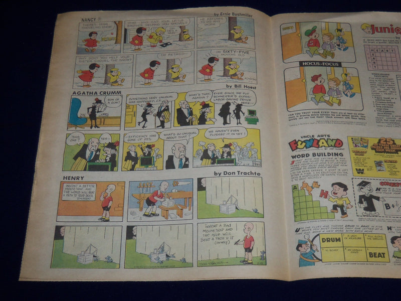 1983 FEBRUARY 13 THE SUNDAY PRESS COLOR COMICS - PEANUTS - GARFIELD - NP 1847M
