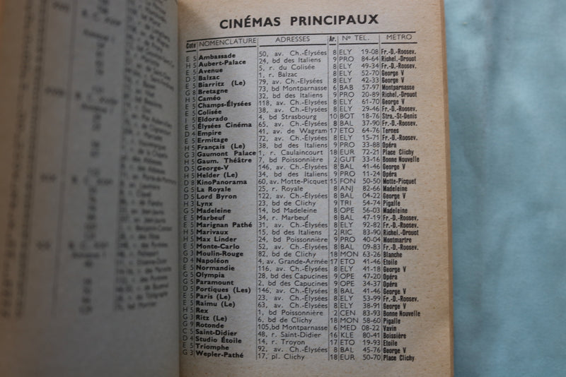 1965 PLAN-GUIDE DE PARIS - SOFTCOVER BOOK - K 2550