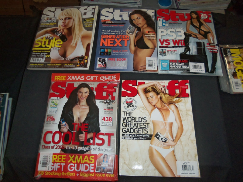2004-2007 STUFF MAGAZINE - BRITISH EDITION - LOT OF 17 - GREAT COVERS - O 3167