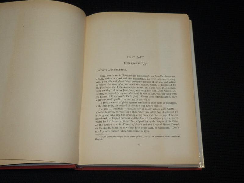 1964 THE LIFE AND WORKS OF GOYA HARDCOVER BOOK BY JAVIER & CANTON - R 716X