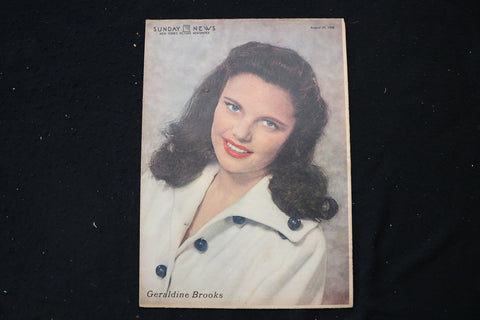 1948 AUG 29 SUNDAY NEW YORK NEWS MAGAZINE - GERALDINE BROOKS COVER - E 26149