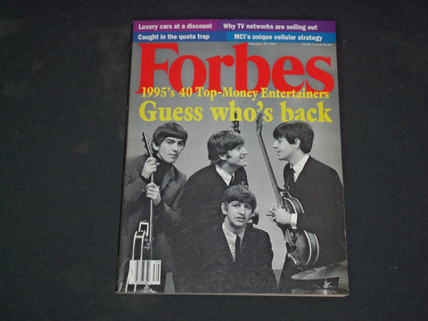 1995 SEPTEMBER 25 FORBES MAGAZINE - THE BEATLES COVER - GUESS WHO'S BACK- B 4246