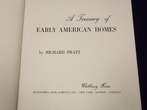 1949 A TREASURY OF EARLY AMERICAN HOUSES VOLUME BY RICHARD PRATT - KD 113